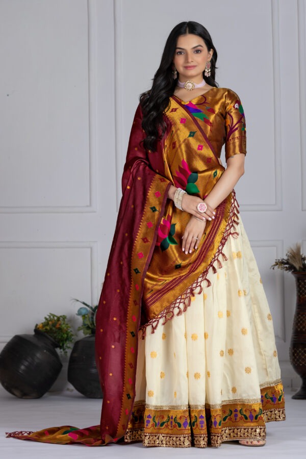 Midnight Majesty Vichitra Silk Lehenga Choli Set with Sequin Embroidery
