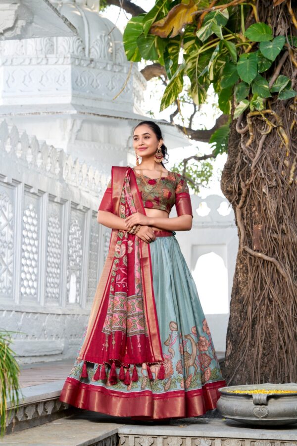 Sun-Kissed Glow Chaniya Choli in Tusser Silk with Foil & Gotta Patti Detailing
